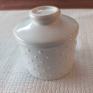 Market Finds White Ceramic Butter Crock